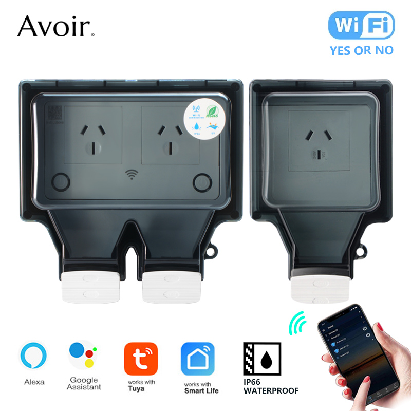 Outdoor Kitchen Power Outlet - Avoir Tuya Wifi Socket IP66 Outdoor