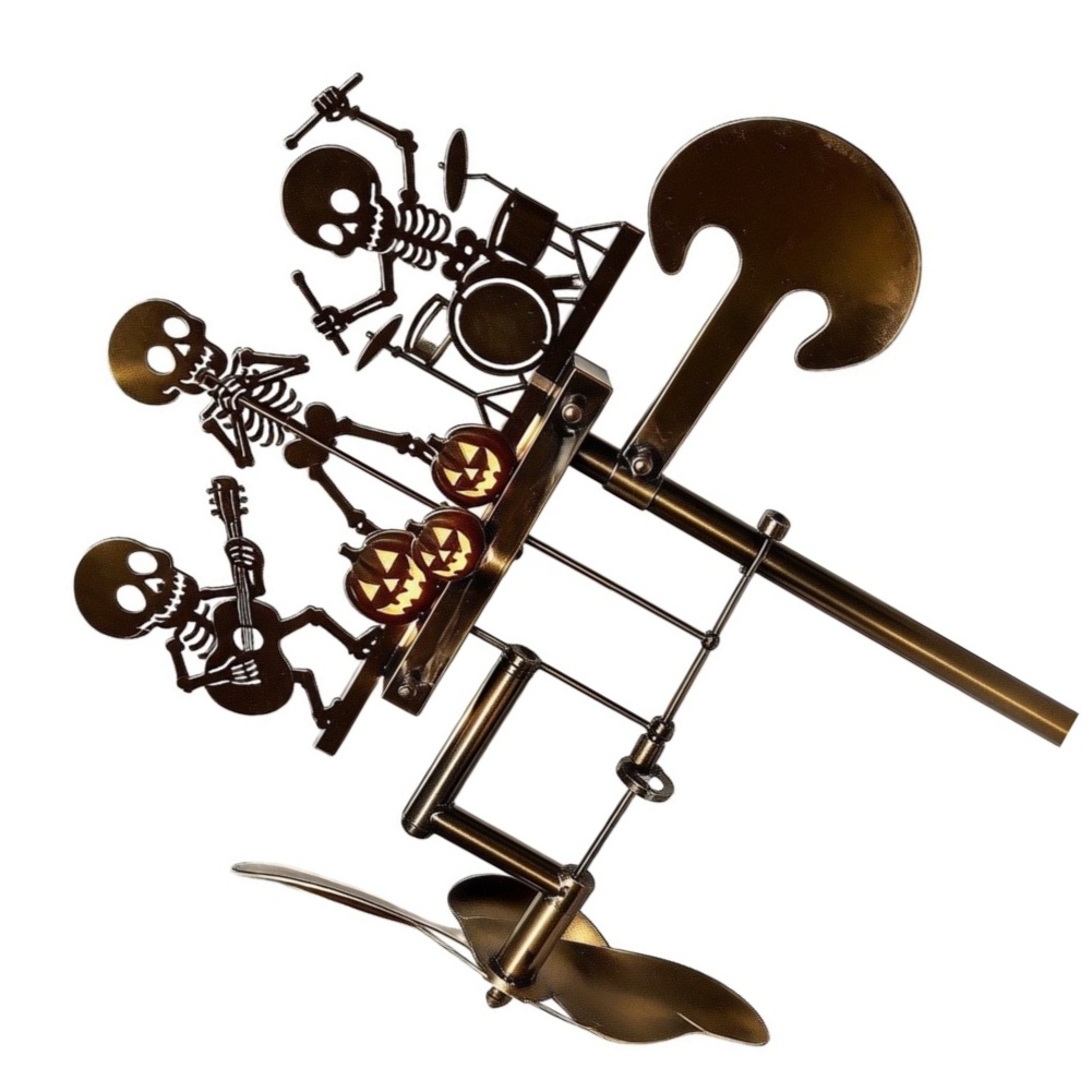 Outdoor Yard Power Stake - 1 Piece Halloween Vintage Skeleton Drummer