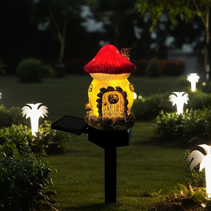Solar Powered Mushroom Lights  - Outdoor Yard Power Stake recension och pris