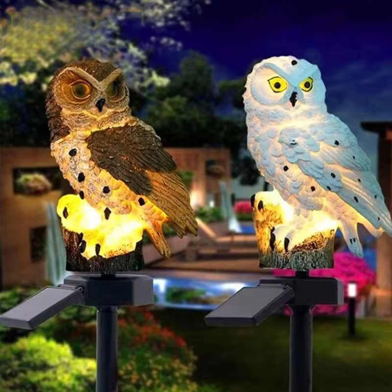 Solar Owl Garden Stake Lights  - Outdoor Yard Power Stake recension och pris