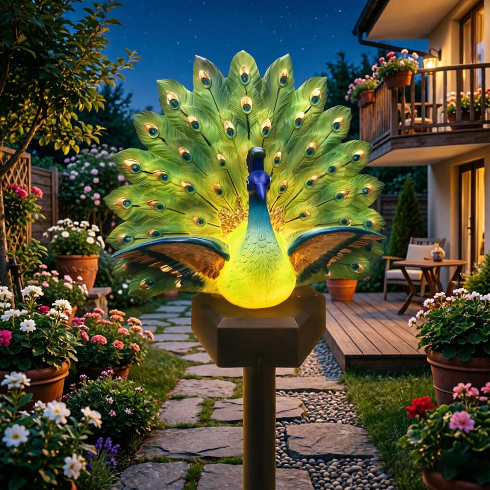 Solar Bird Garden Sculpture So - Outdoor Yard Power Stake recension och pris