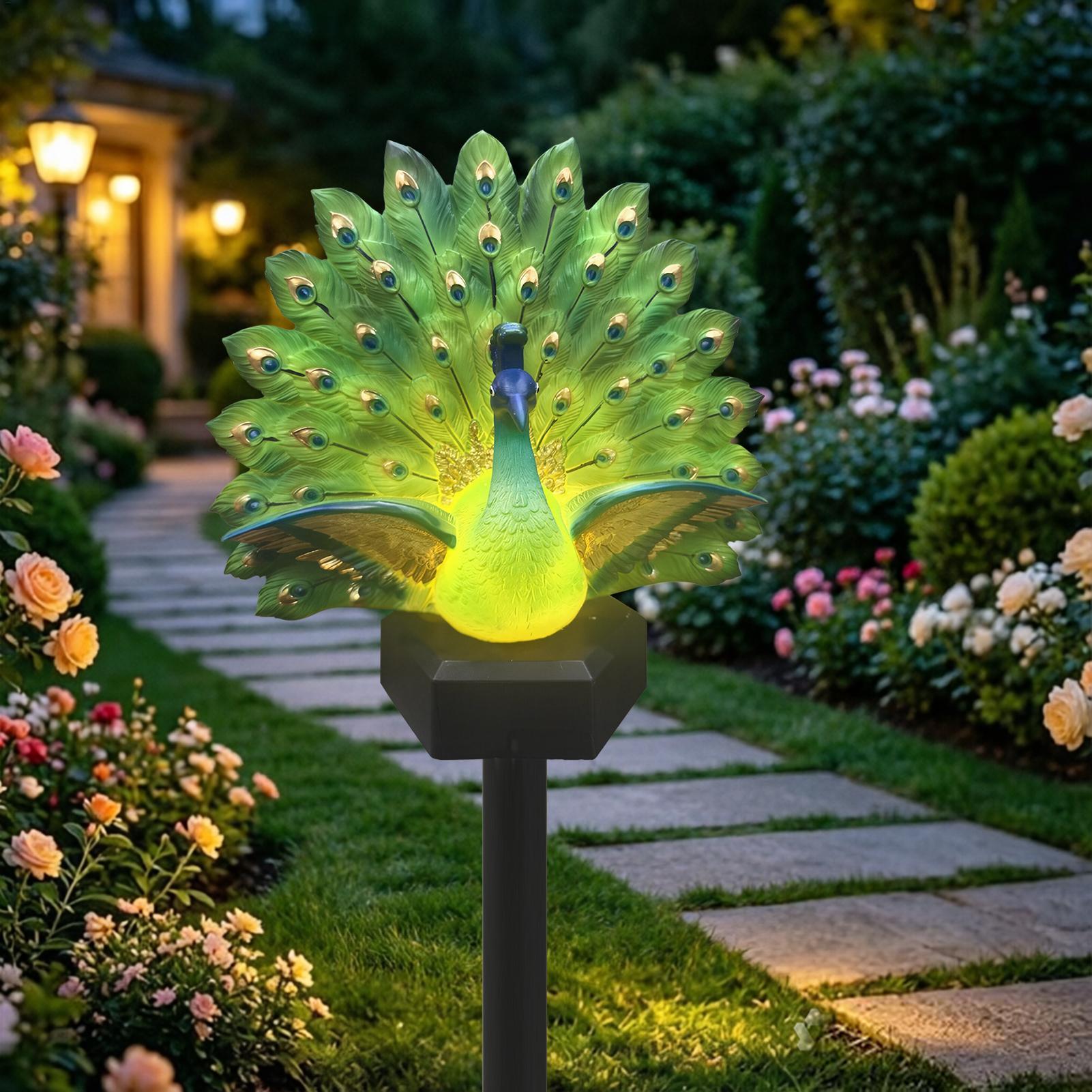 Solar Bird Garden Sculpture So - Outdoor Yard Power Stake recension och pris
