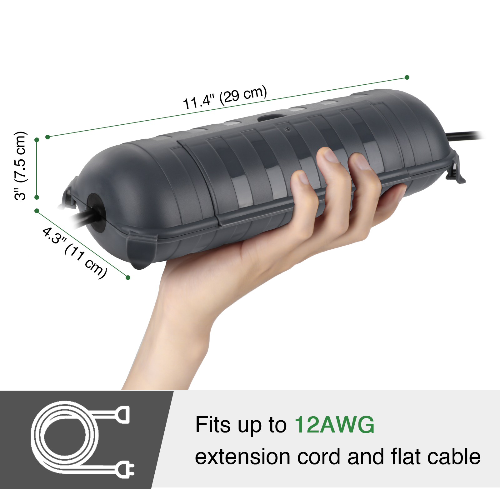 Large Weatherproof Outdoor Ele - Extension Cord Outdoor recension och pris