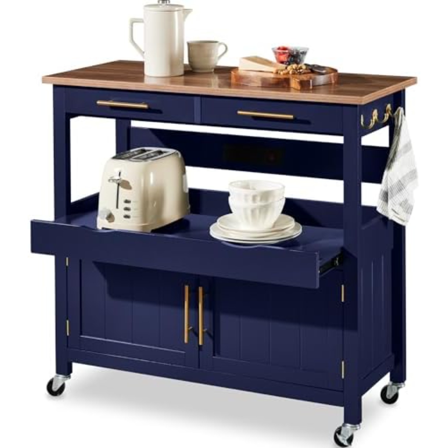 36in Large Rolling Kitchen Isl - Outdoor Kitchen Power Outlet recension och pris