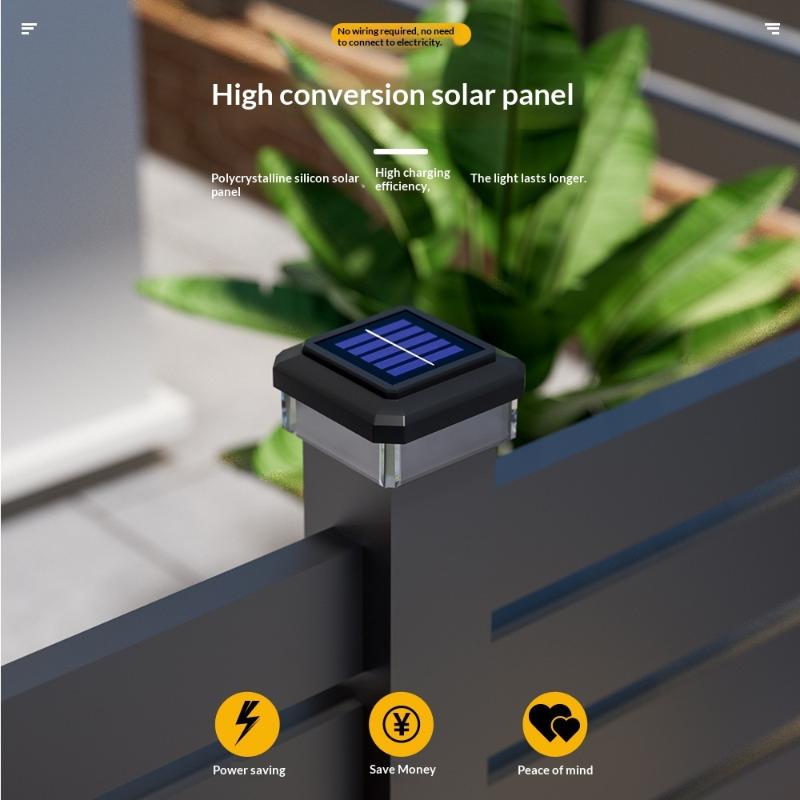 Solar Powered LED Post Cap Lig - Outdoor Power Post recension och pris