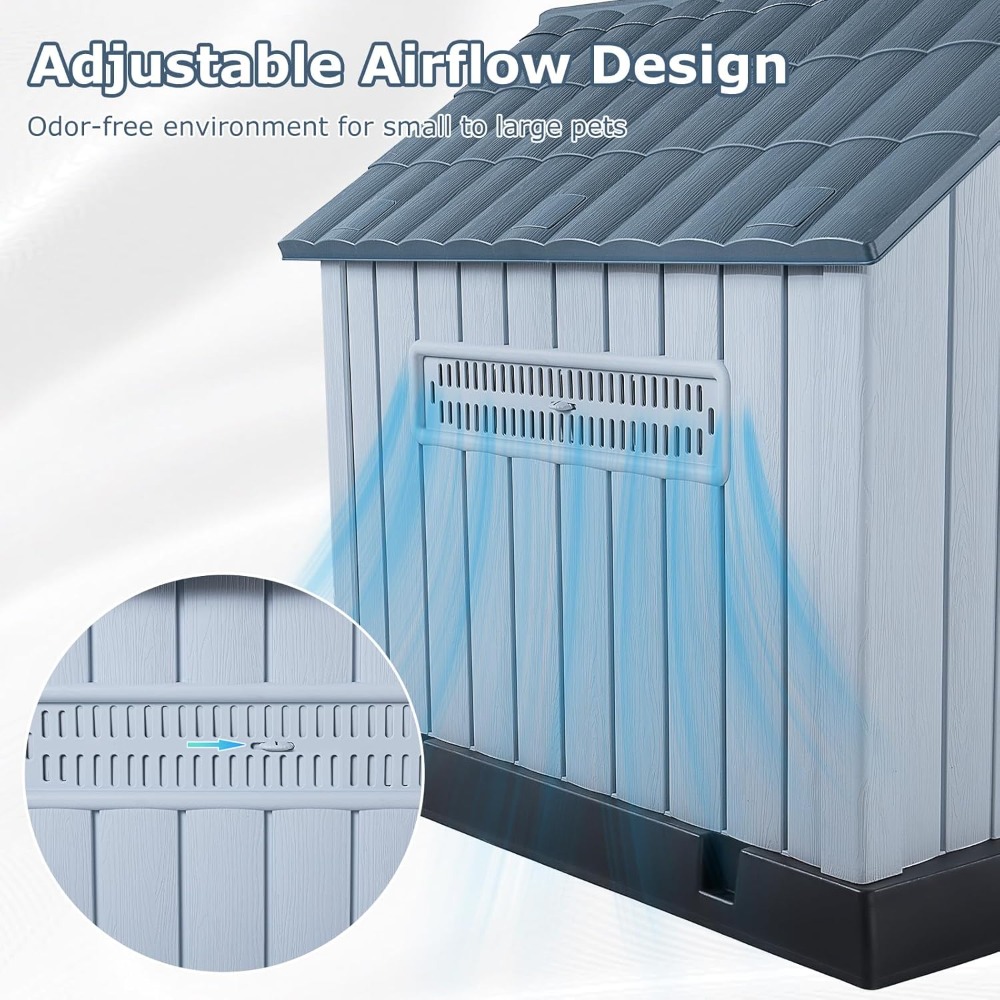 LEMBERI Large Plastic Dog Hous - Outdoor Power Vent recension och pris