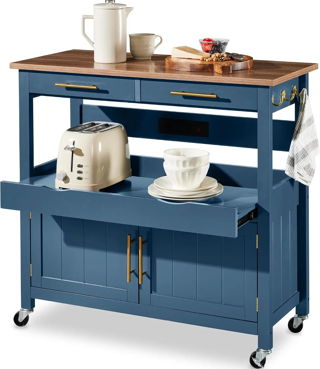 36in Large Rolling Kitchen Isl - Outdoor Kitchen Power Outlet recension och pris
