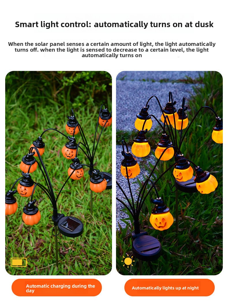 Solar Powered Halloween Pathwa - Outdoor Yard Power Stake recension och pris