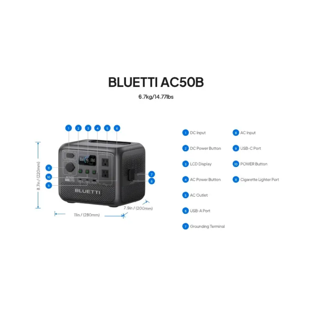 BLUETTI AC50B Portable Power S - Outdoor Power Wash recension och pris