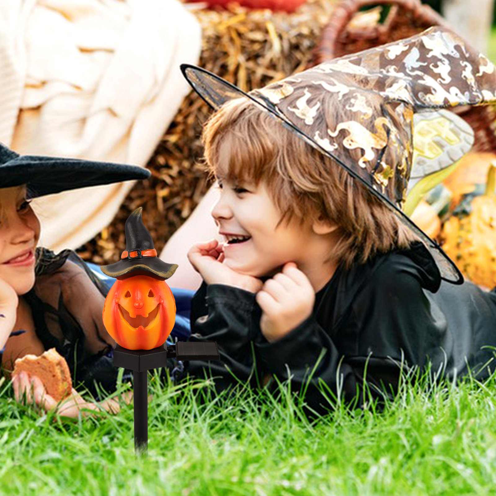 Halloween Pumpkin Solar Garden - Outdoor Yard Power Stake recension och pris