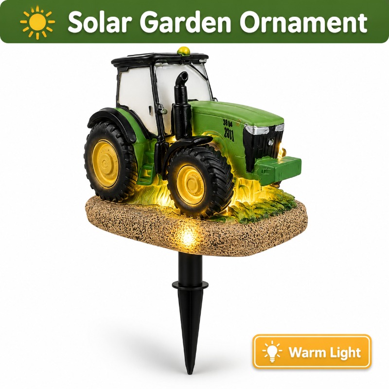 Solar Tractor Garden Stake Lig - Outdoor Yard Power Stake recension och pris