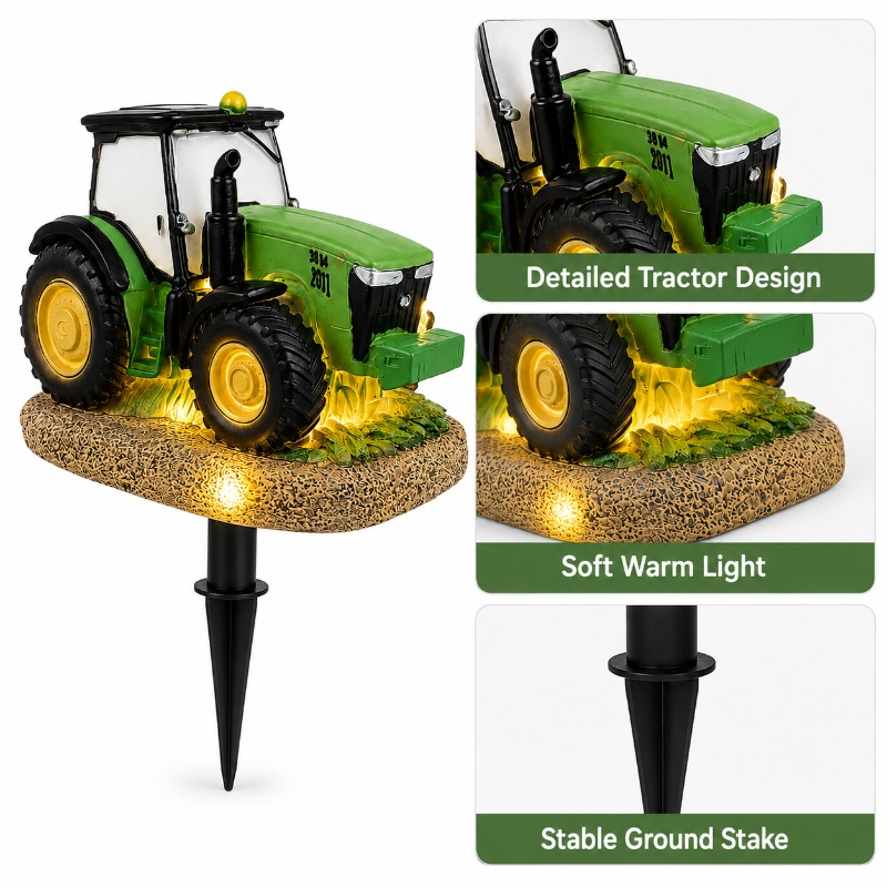 Solar Tractor Garden Stake Lig - Outdoor Yard Power Stake recension och pris