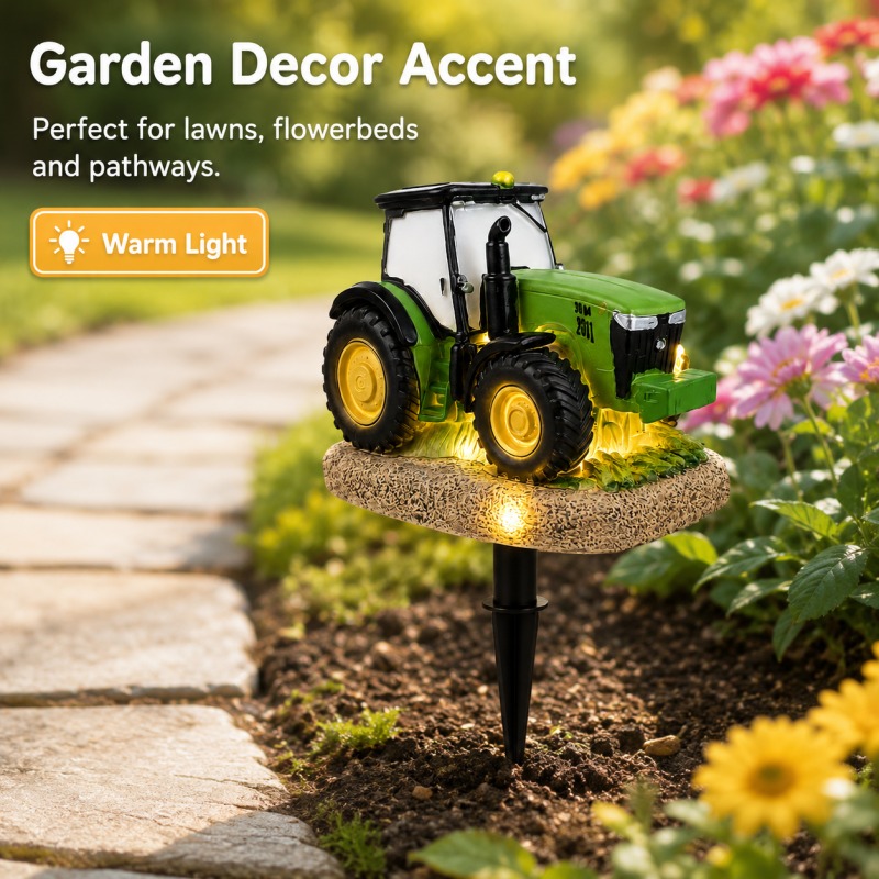 Solar Tractor Garden Stake Lig - Outdoor Yard Power Stake recension och pris