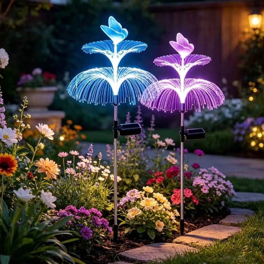 2pcs Solar Powered Jellyfish G - Outdoor Yard Power Stake recension och pris
