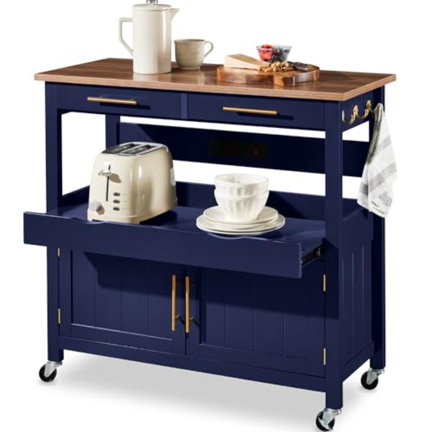 36in Large Rolling Kitchen Isl - Outdoor Kitchen Power Outlet recension och pris