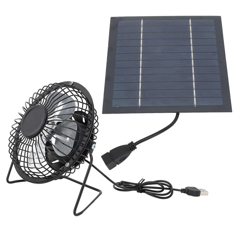 4 Inch DC 5V Fan Solar Powered - Outdoor Power Vent recension och pris