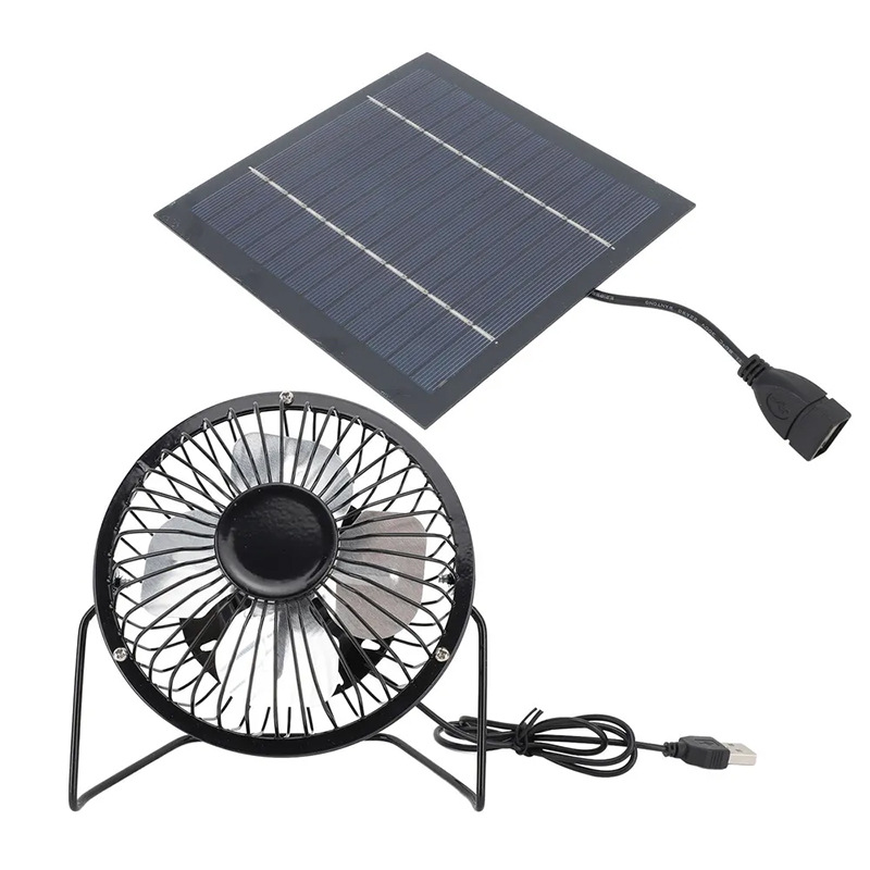 4 Inch DC 5V Fan Solar Powered - Outdoor Power Vent recension och pris