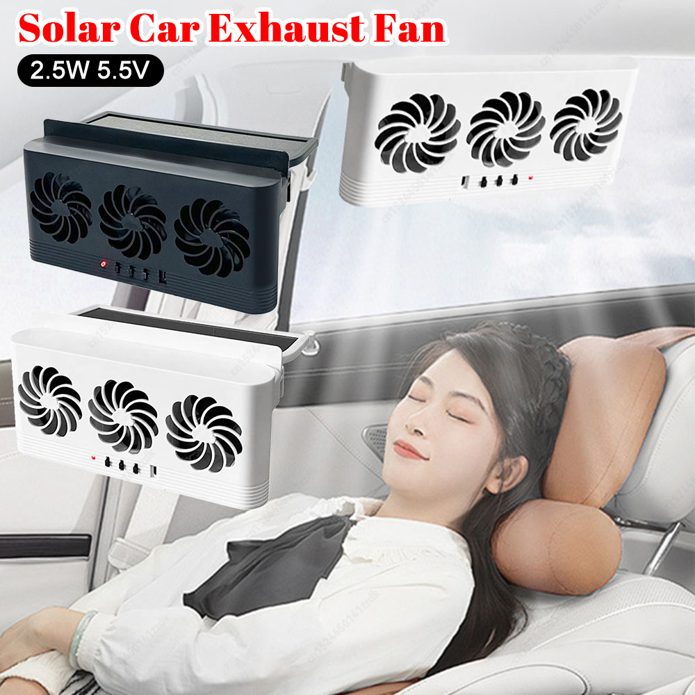 Solar Powered Car Exhaust Fan  - Outdoor Power Vent recension och pris